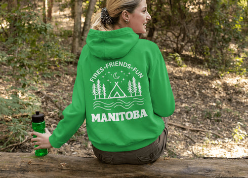 C & Win Sports Manitoba-Fires, Friends, Fun Hoodie (Double Sided) - C & Win Sports